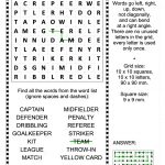 Football Soccer Zigzag Word Search Puzzle For Kids And Adults | Free   Printable Crossword Puzzles Soccer