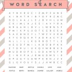 Free Baby Shower Word Search Puzzles   Printable Birthday Puzzles