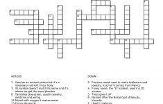 Free Crossword Printables On The Elements For 3Rd Grade Through High – Science Crossword Puzzles Printable