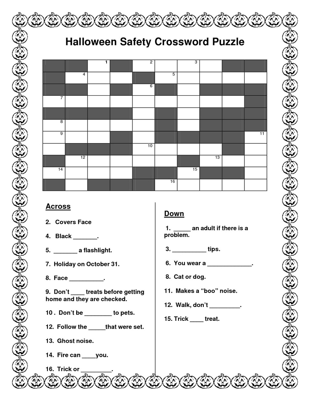 Free Crosswords For Kids | Activity Shelter - Free Printable Halloween Crossword Puzzles