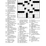 Free Daily Printable Crosswords | Free Printables   Free Daily Printable Crossword Puzzles November 2016