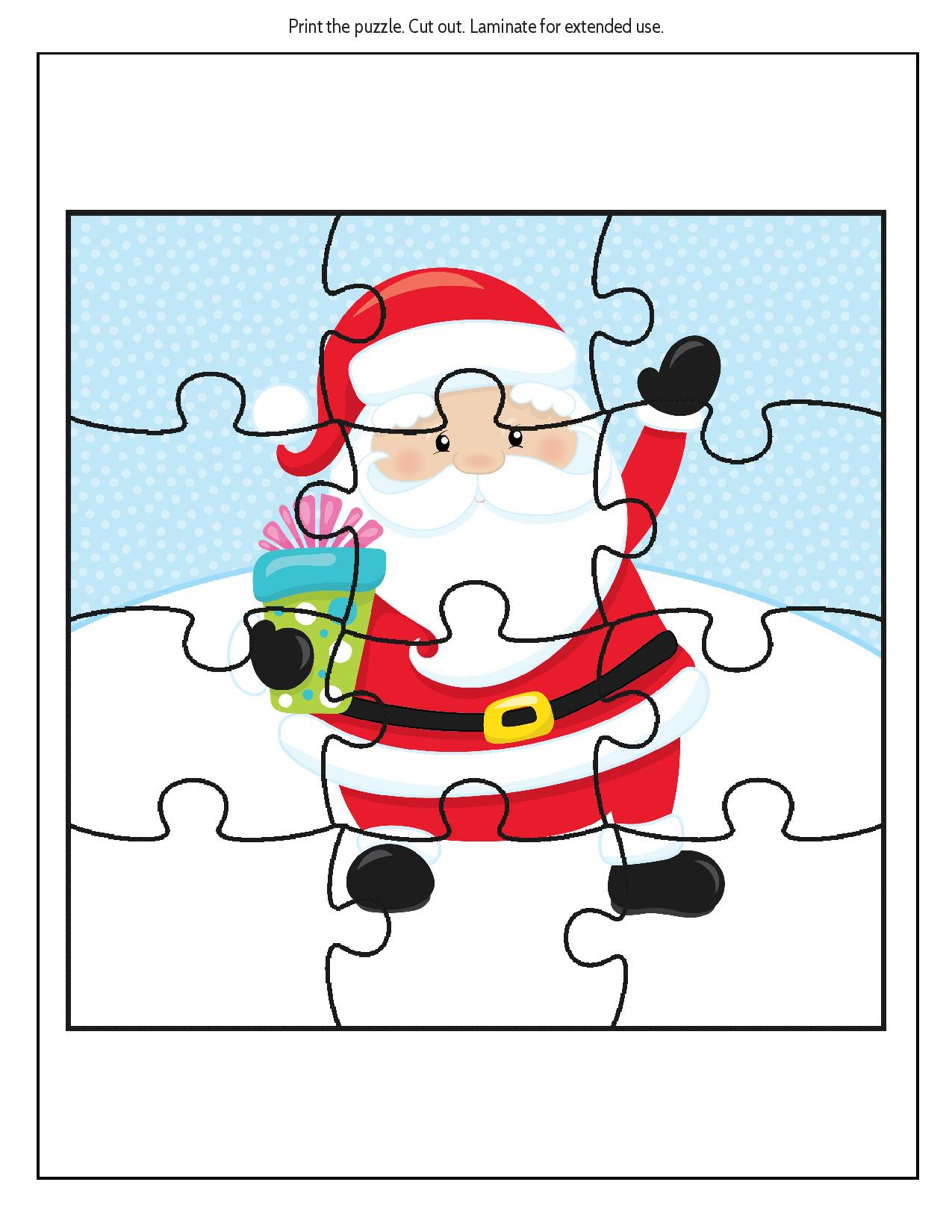 Free Educational Printable Christmas Puzzle Pack - Real And Quirky - Printable Santa Puzzle