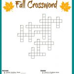 Free #fall Crossword Puzzle #printable Worksheet Available With And   4Th Grade Crossword Puzzles Printable