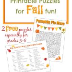 Free Fall Printable Puzzles – The Frugal Homeschooling Mom Aka Tfhsm   Printable Puzzles Middle School