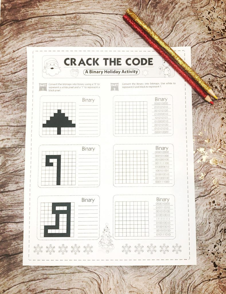 Free Holiday Binary Code Worksheet! Check Out This Awesome Binary - Printable Binary Puzzles