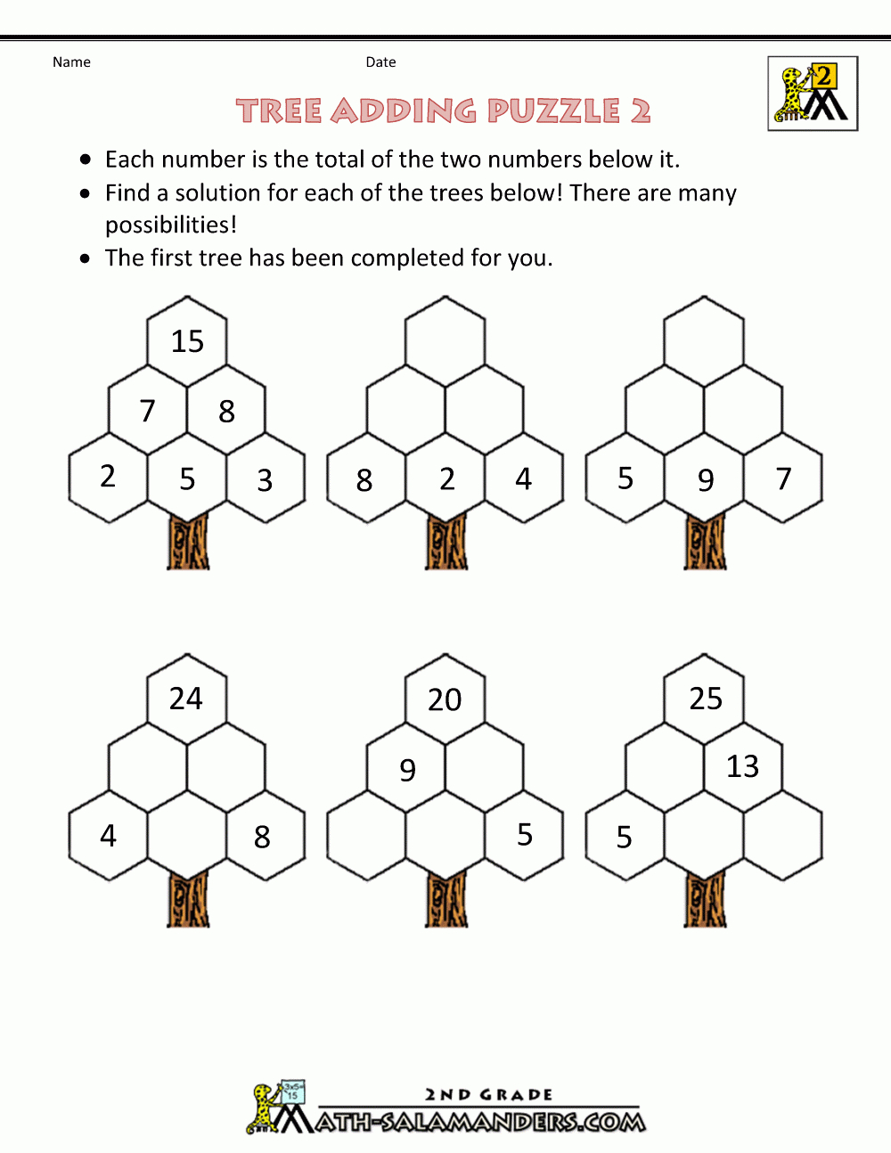 Free Math Puzzles - Addition And Subtraction - Print Math Puzzle