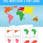 Free Montessori Printable 7 Continents Of The World 3 Part   7 Continents Printable Puzzle