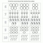 Free Preschool Math Worksheets Matching Numbers To 6 To 10 1   Printable Math Puzzles For Kindergarten