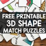 Free Printable 3D Shape Puzzles   Simply Kinder   Printable Shape Puzzles