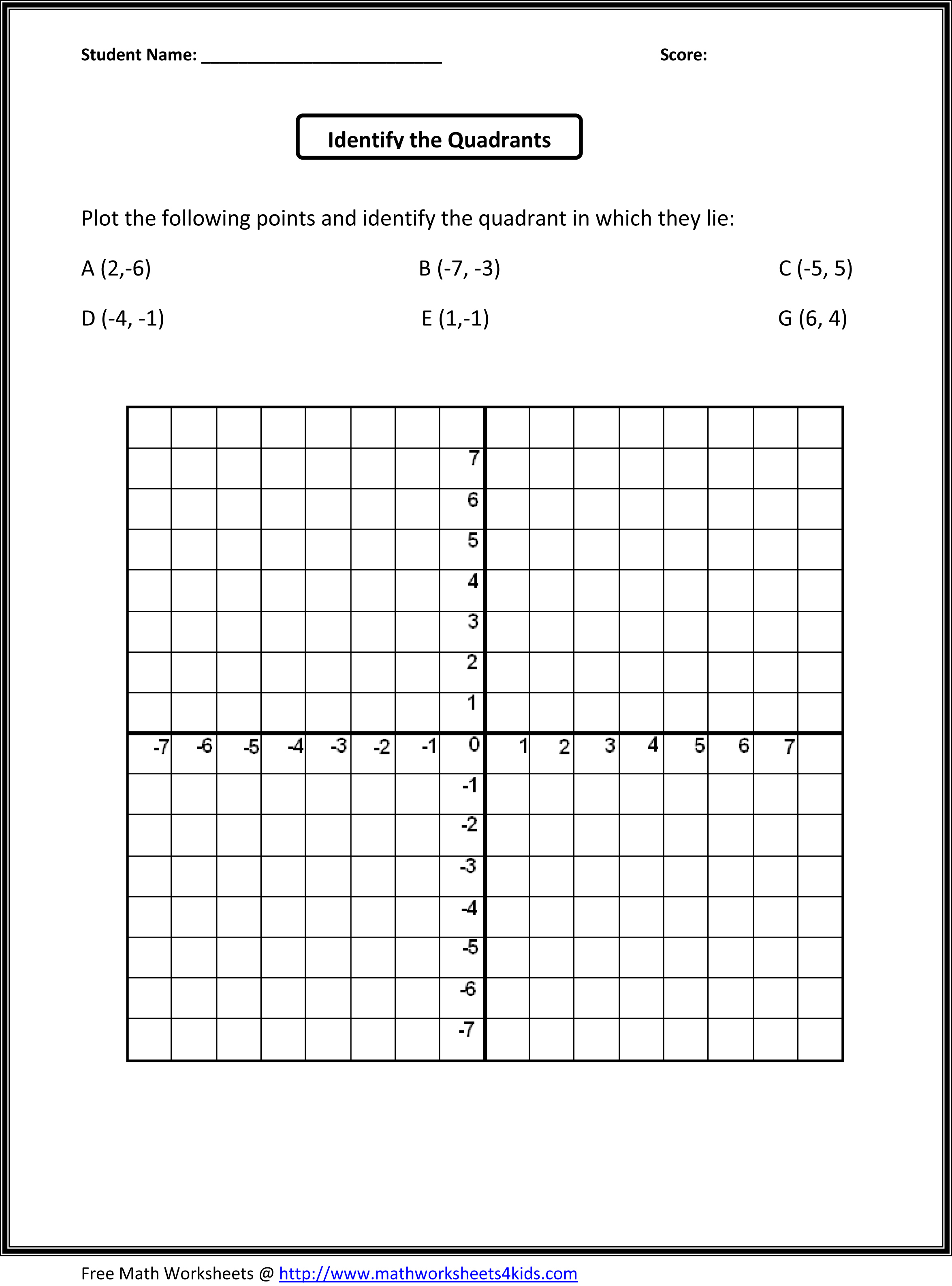 Graphing Worksheets 1