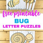 Free Printable Bug Letter Puzzles   Passionate Homeschooling   Printable Bug Puzzles