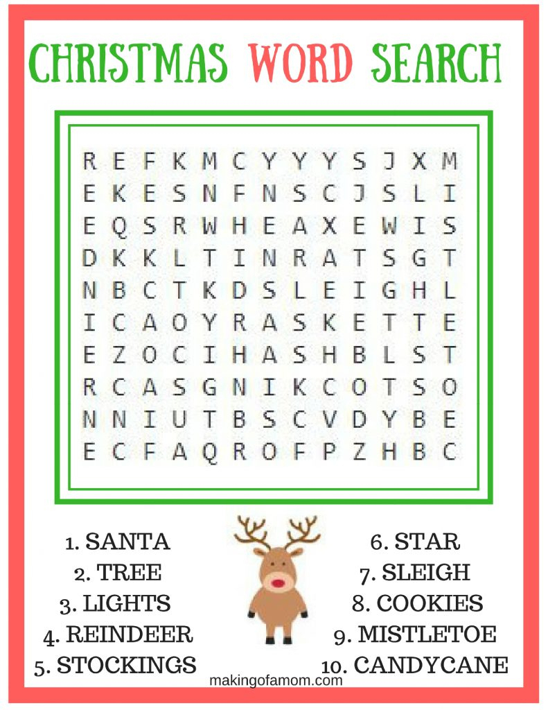 Free Printable Christmas Games - Making Of A Mom - Free Printable - Christmas Printable Puzzles Games