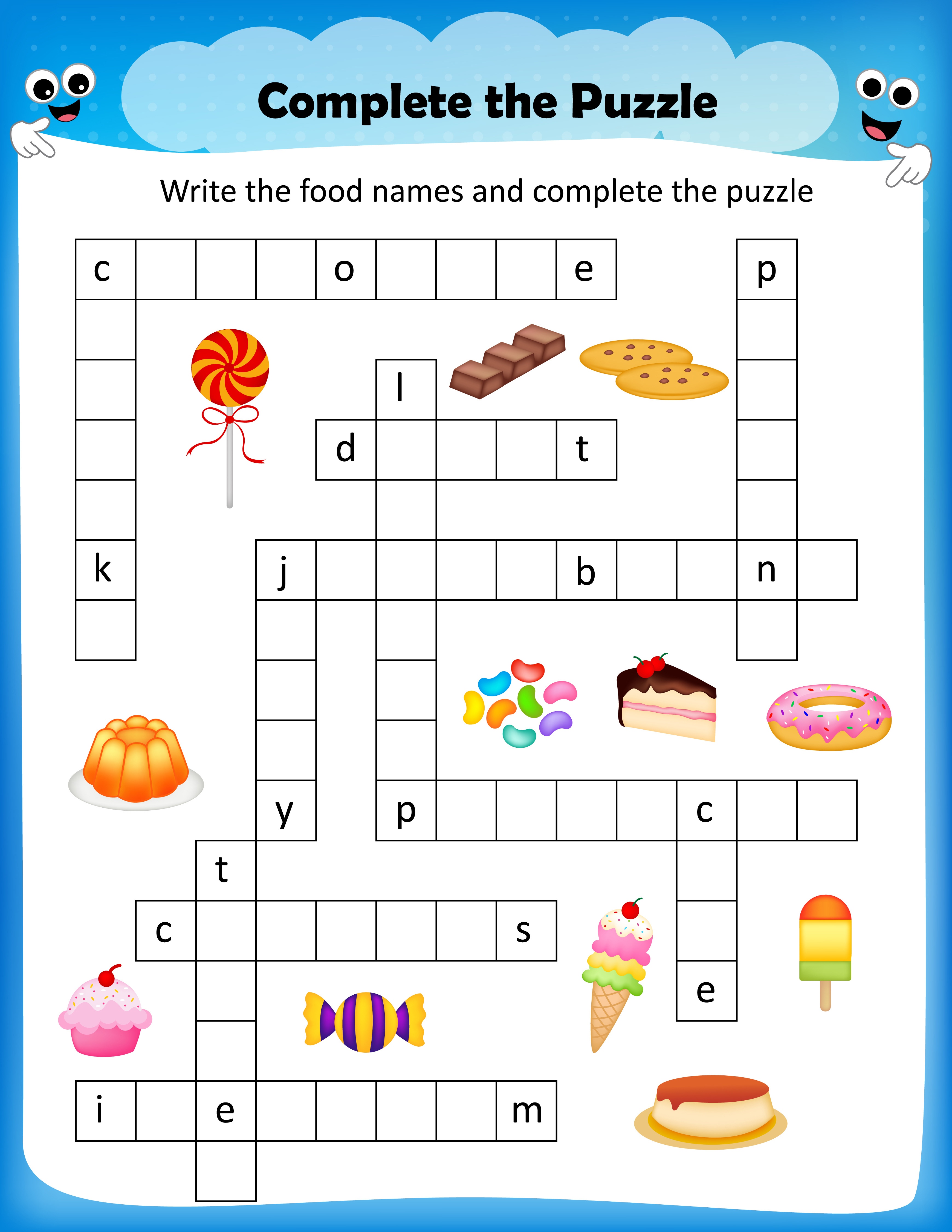 Printable Crossword Puzzles For Elementary Students Printable Crossword Puzzles