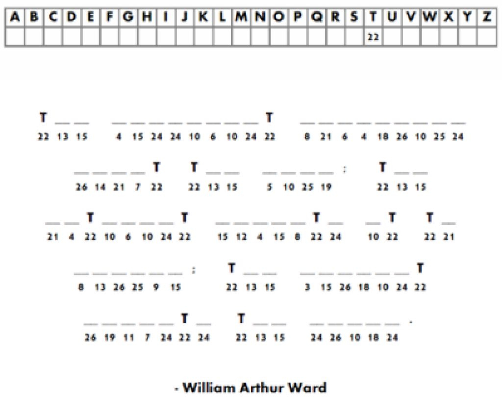 Cryptogram Puzzle Answers