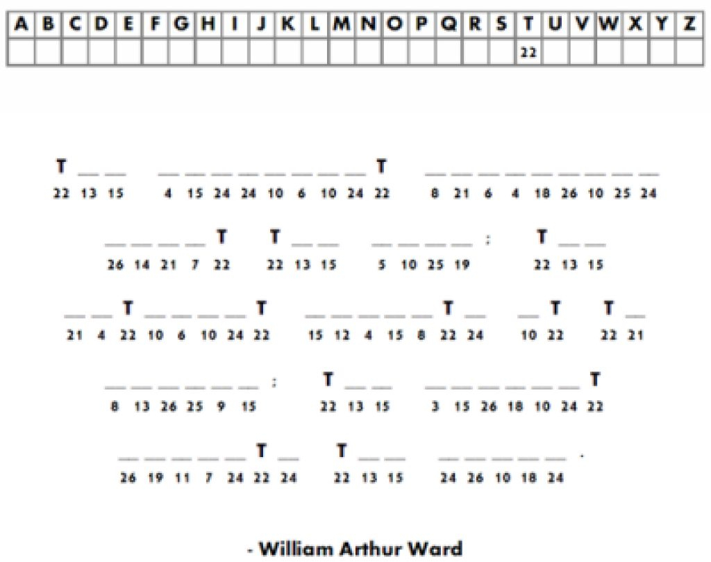 Free Printable Cryptogram Puzzles Printable Printable Word Searches