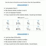 Free Printable Fraction Worksheets   Fraction Riddles (Harder)   Printable Fraction Puzzle