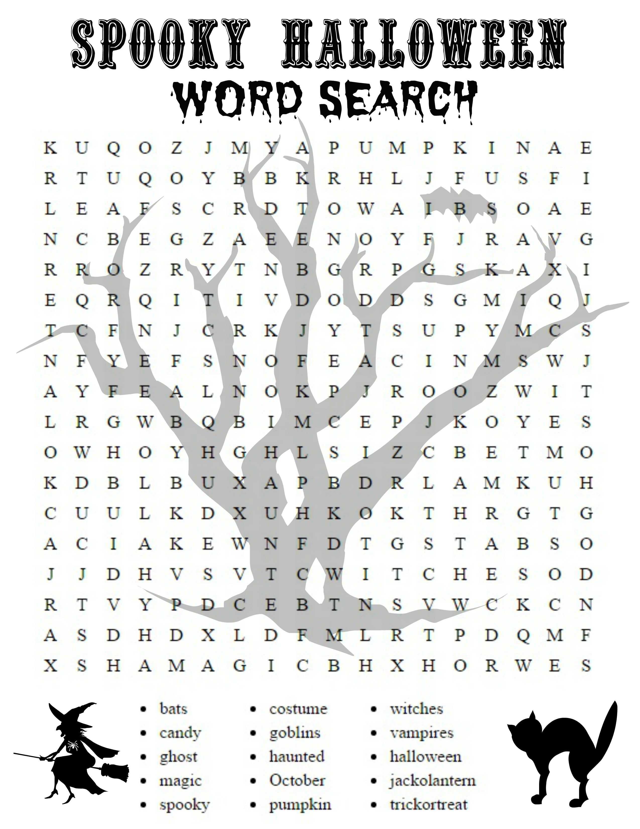 Free Printable Halloween Word Search Puzzles | Free Printables - Halloween Crossword Puzzles For Adults Printable