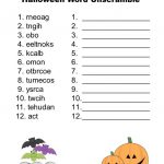 Free Printable   Halloween Word Unscramble | Activities For Boys   Free Printable Unscramble Puzzles
