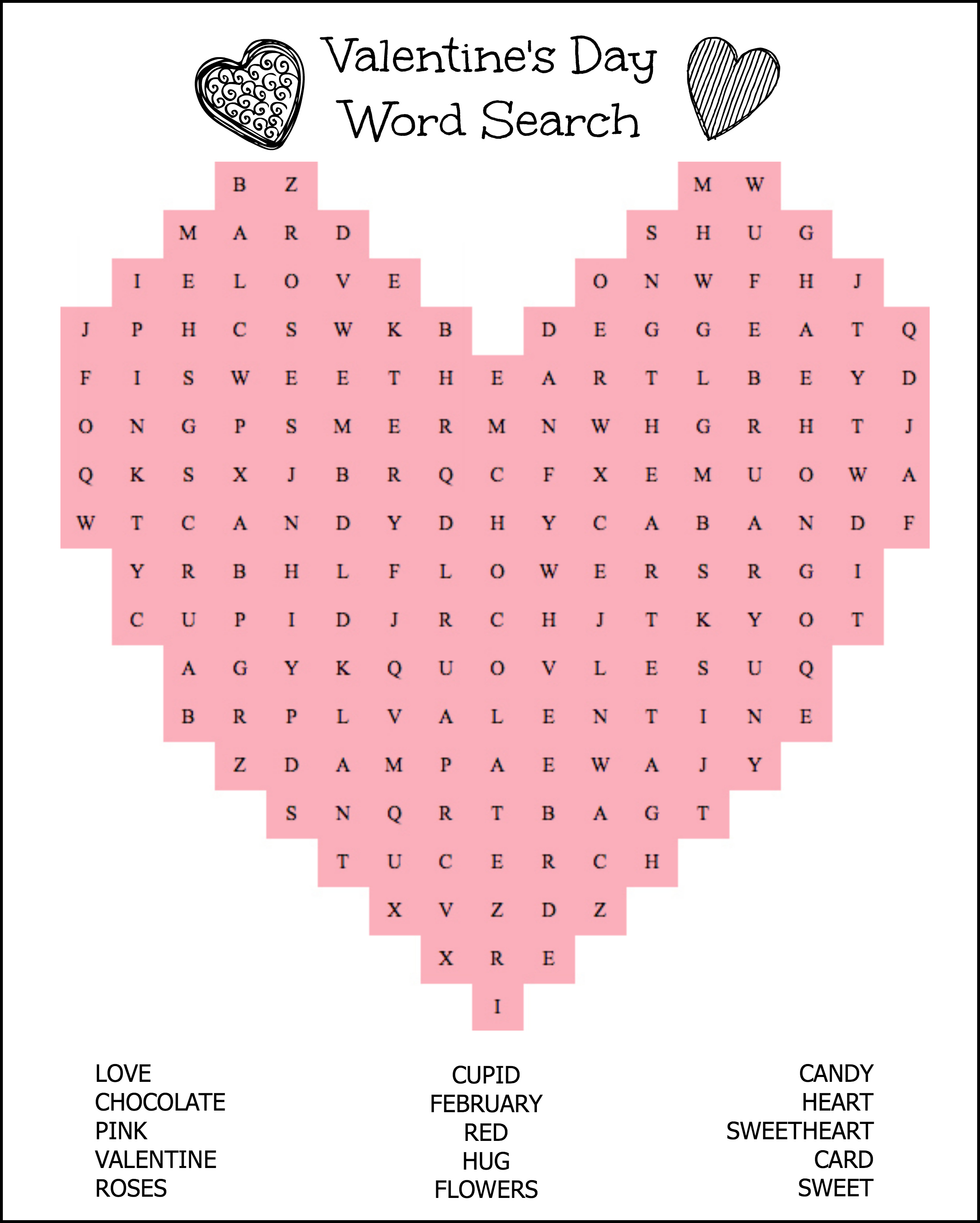 Printable Valentine Puzzles For Adults Printable Crossword Puzzles