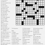 Free Printable Large Print Crossword Puzzles | M3U8   Printable Crossword Large Print