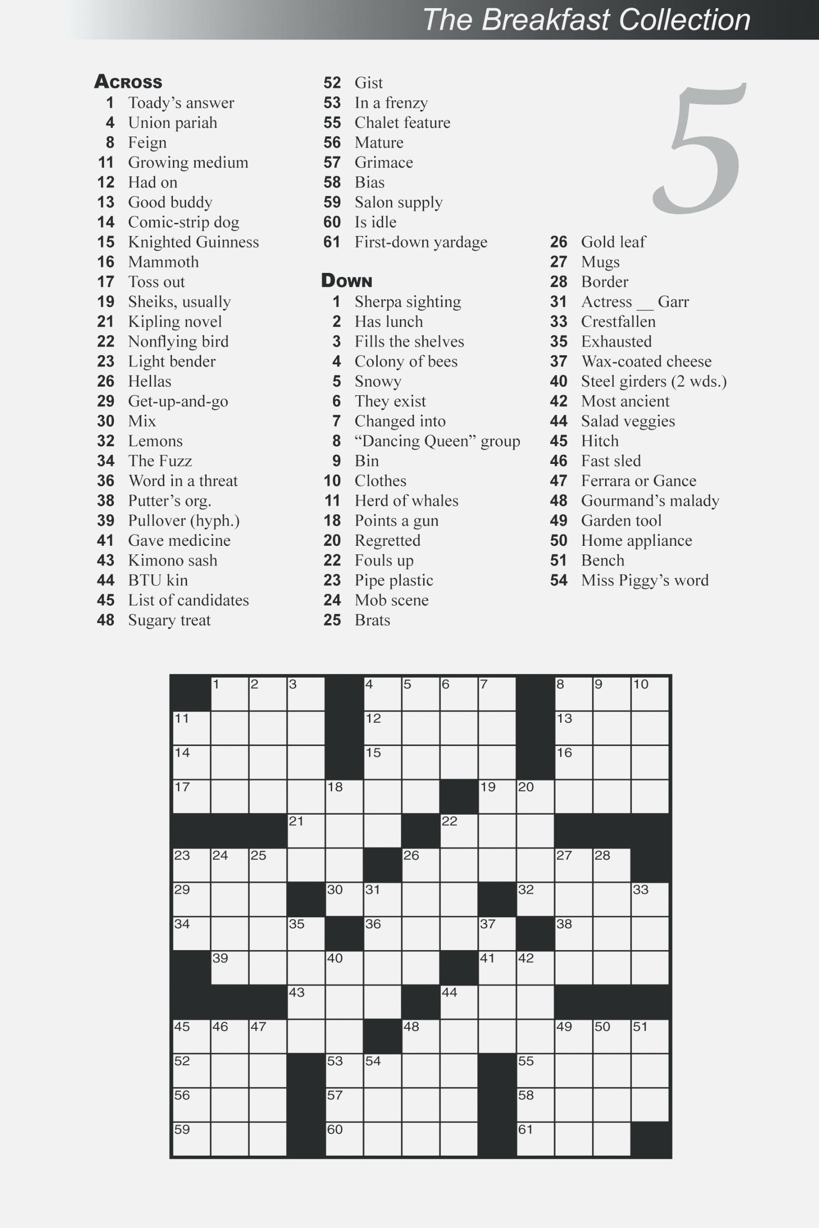Free Printable Large Print Crossword Puzzles | M3U8 - Printable Garden Crosswords