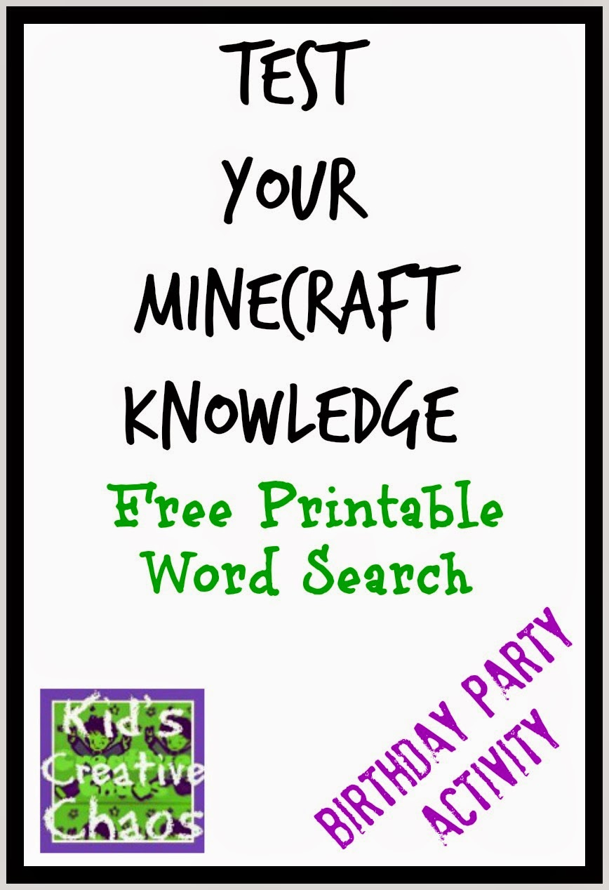 Free Printable Minecraft Crossword Search: Test Your Minecraft - Printable Buzzword Puzzles