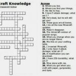 Free Printable Minecraft Crossword Search: Test Your Minecraft   Teenage Crossword Puzzles Printable Free