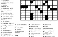 New York Crossword Puzzle Printable