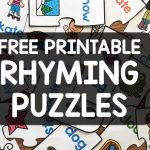 Free Printable Rhyming Puzzles   Simply Kinder   Printable Rhyming Puzzles
