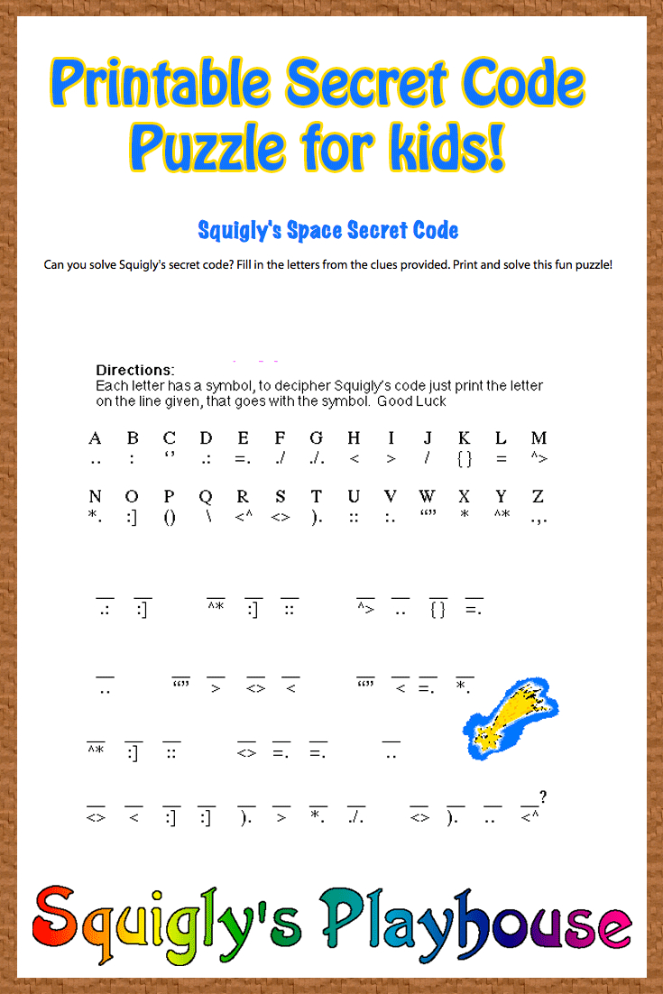 Free Printable Secret Code Word Puzzle For Kids. This Puzzle Has A - Printable Codeword Puzzle