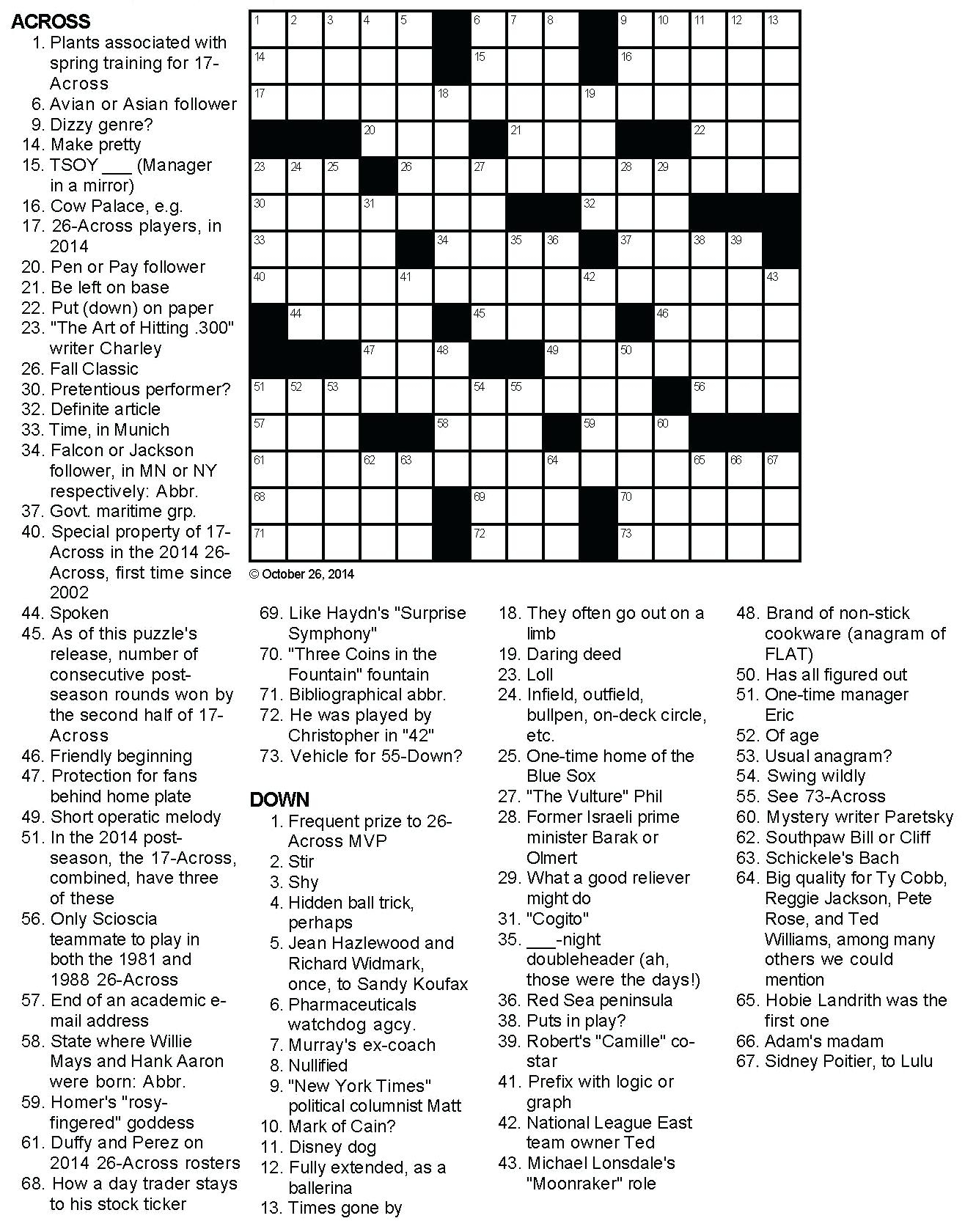 Free Printable Themed Crossword Puzzles – Myheartbeats.club - Printable Crossword Puzzles Movie Themed