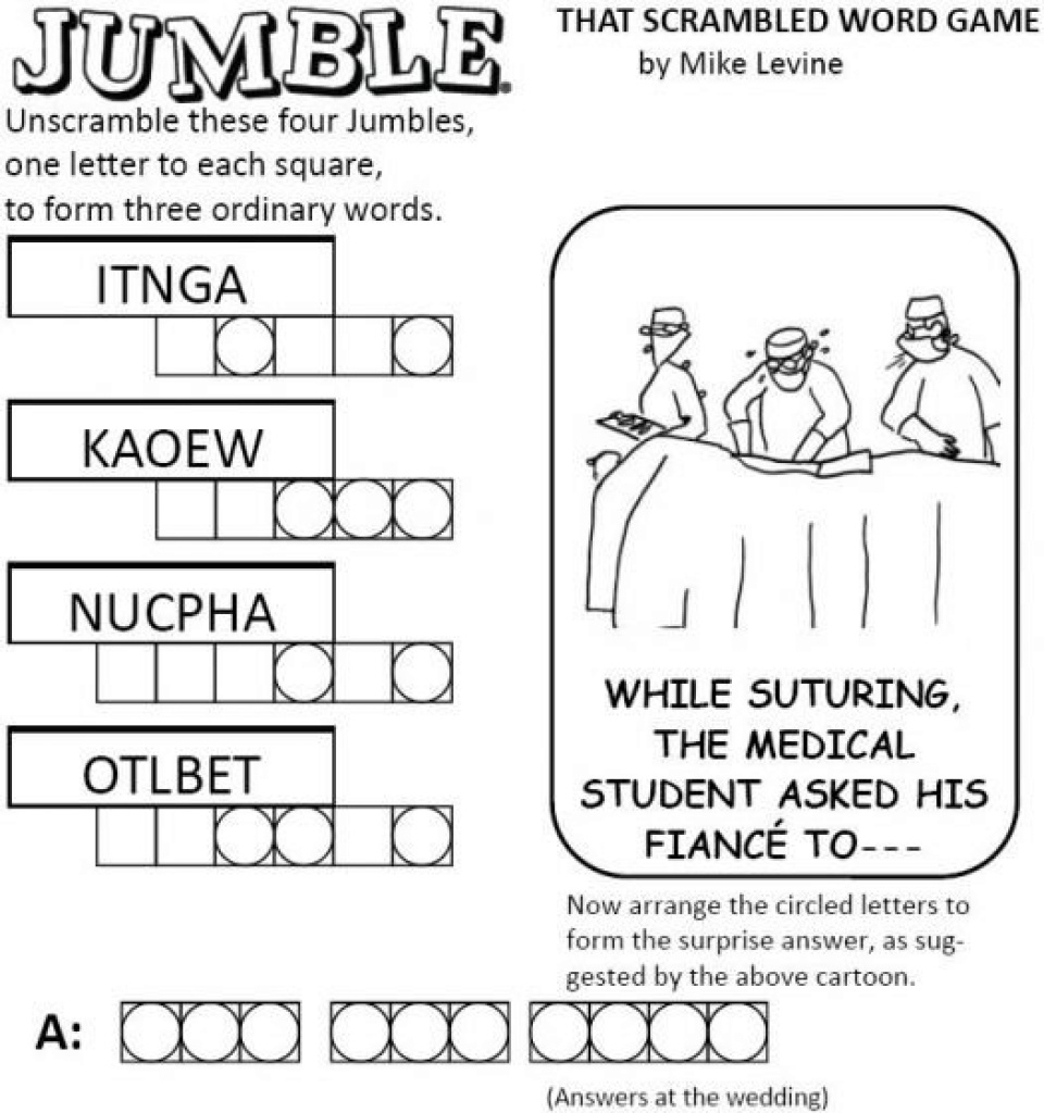 Free Printable Word Jumble Puzzles For Adults Printable Word Jumble - Printable Jumble Puzzles For Adults