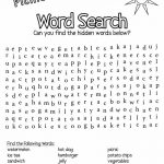 Free Printable Word Search: Picnic Foods | Children Ministry | Free   Printable Food Puzzle