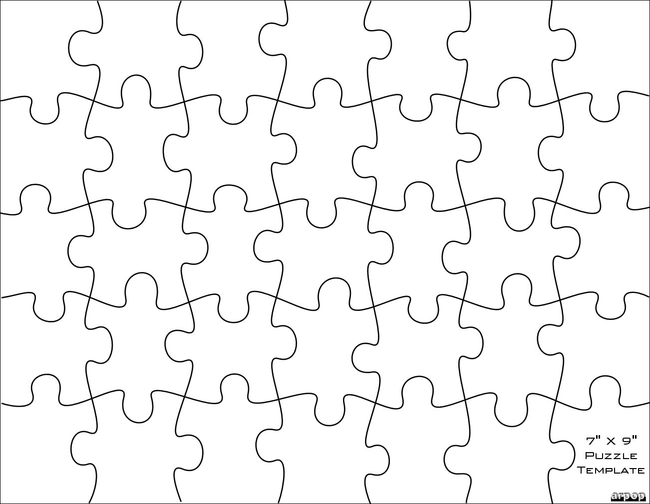 Free Puzzle Pieces Template, Download Free Clip Art, Free Clip Art - Printable Puzzle Template 8.5 X 11
