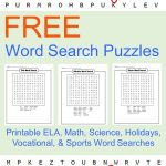 Free Word Search Printables   These Printable Word Searches For Kids   Printable Ela Puzzles