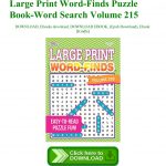 Free~Download Large Print Word Finds Puzzle Book Word Search Volume   Printable Puzzle Book Pdf