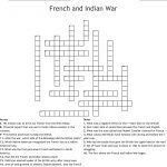 French And Indian War Crossword   Wordmint   Crossword Puzzles In French Printable