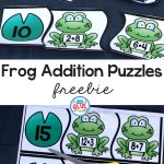 Frog Addition Puzzles     Printable Frog Puzzle
