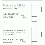 Fun Math Worksheets Newtons Crosses Puzzle 5 | Activities For Kids   Worksheet On Puzzle