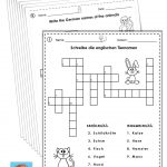 German/english Crossword Puzzles Tiere/animals | German Words   Printable German Crosswords