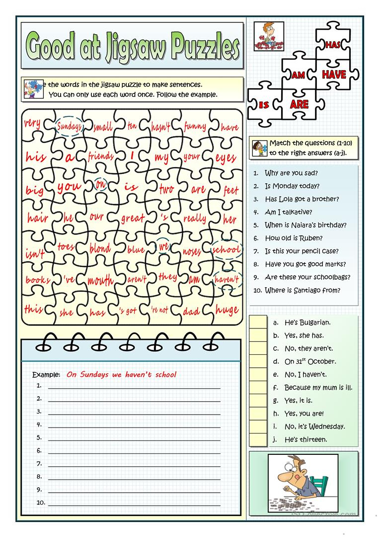 Printable Jigsaw Puzzles For Middle School Printable Crossword Puzzles