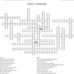 Grey's Anatomy Crossword   Wordmint   Anatomy Crossword Puzzles Printable