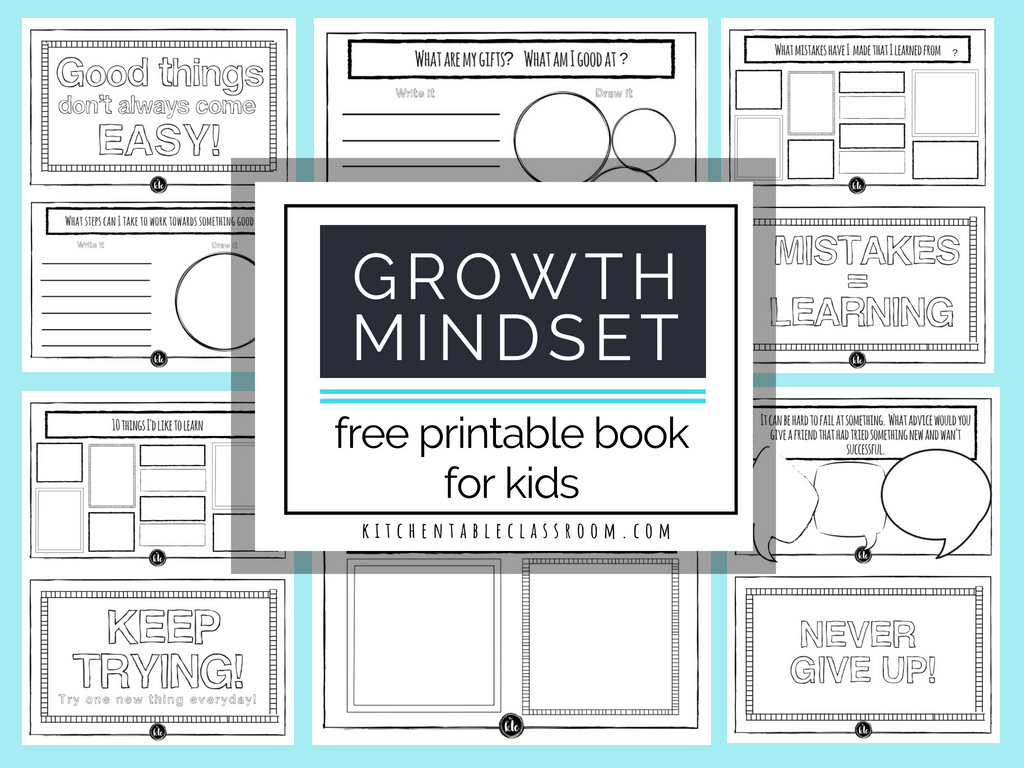 Growth Mindset For Kids Printable Book- Growth Mindset Activities - Printable Buzzword Puzzles