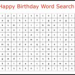 Happy Birthday Word Search | Activity Shelter   Printable Birthday Puzzles