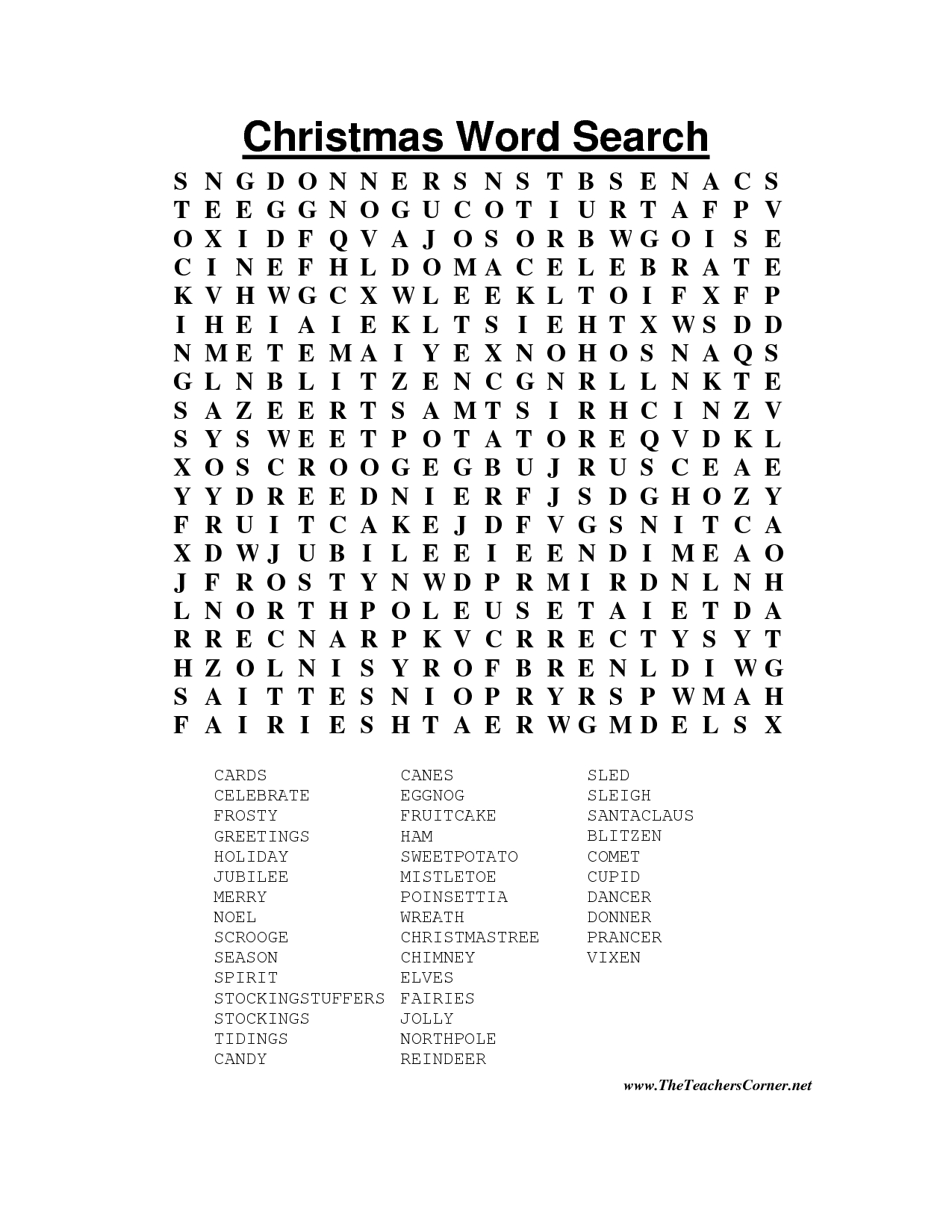 Hard Christmas Word Search Printable | Christmas Word Search - Printable Christmas Crossword Puzzles Pdf