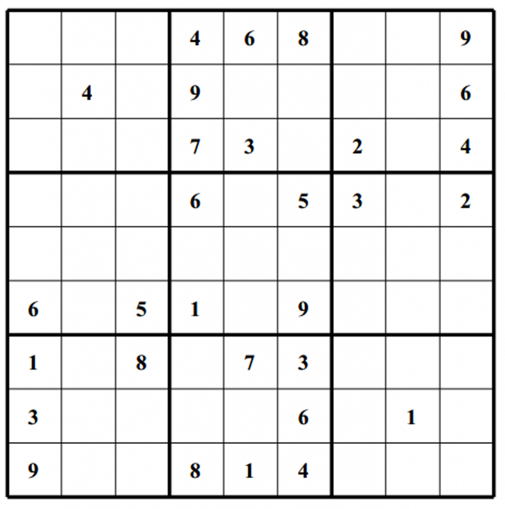 Hard Puzzle | Free Sudoku Puzzles | Printable Sudoku 4 Per Page - Printable Sudoku Puzzle Site
