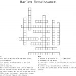 Harlem Renaissance Crossword   Wordmint   Renaissance Crossword Puzzle Printable