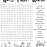 Harrypotter Free Word Search Puzzle And Planning Ideas For Universal   Free Printable Universal Crossword