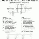 He Has Risen!   Easter Crossword Puzzle For Kids. Free For You To   Free Printable Crossword Puzzles Discovery