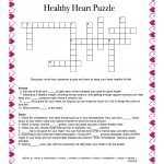 Healthy Heart Puzzle – Food And Health Communications   Printable Nutrition Crossword Puzzle